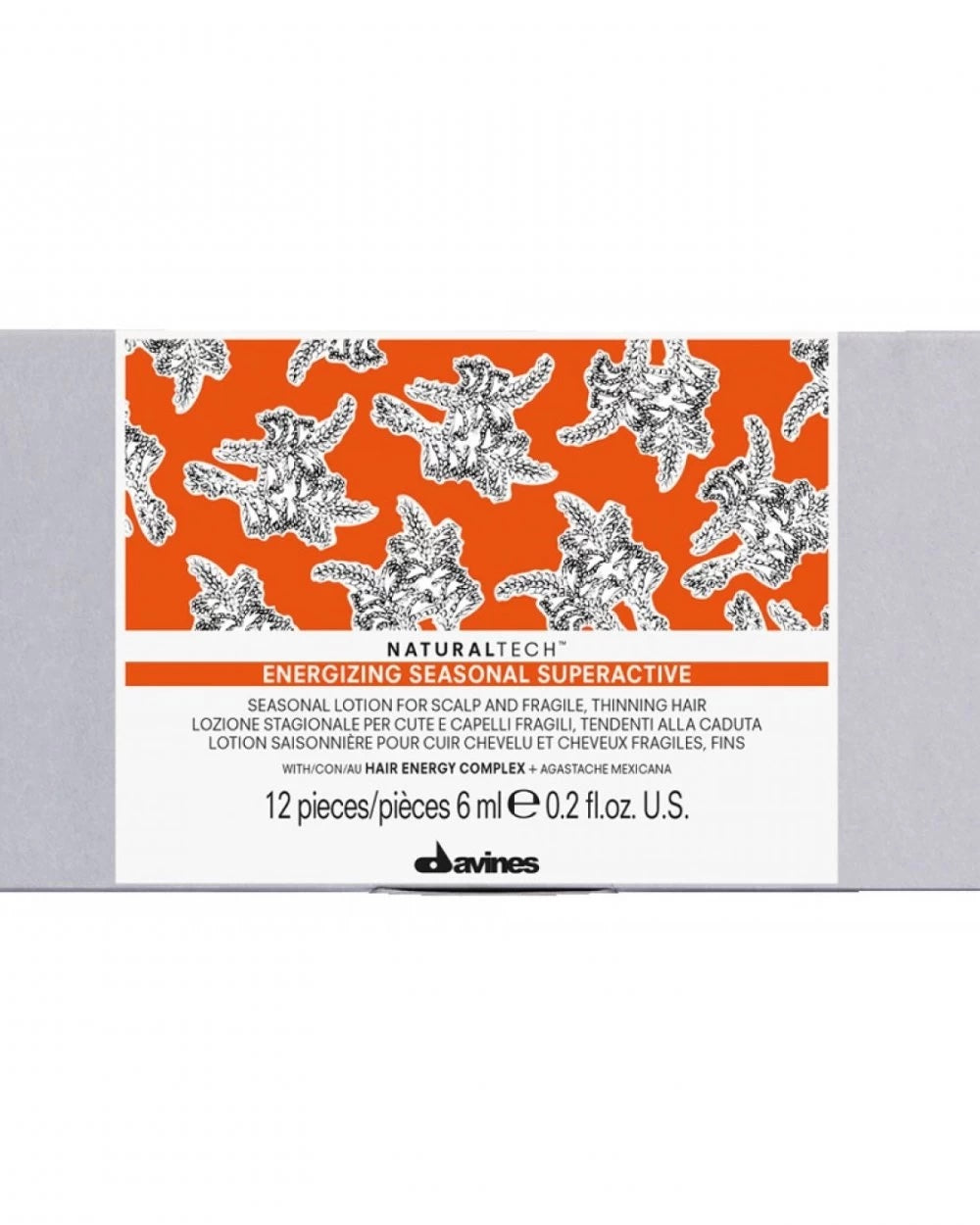 Fiole împotriva caderii parului - Naturaltech Seasonal Superactive - 12X6ml - Davines