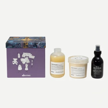 Pachet pentru par fragil - Nounou Davines - the confident set - sampon 250ml - balsam 250ml - tratament 135ml - Davines - MarySalon